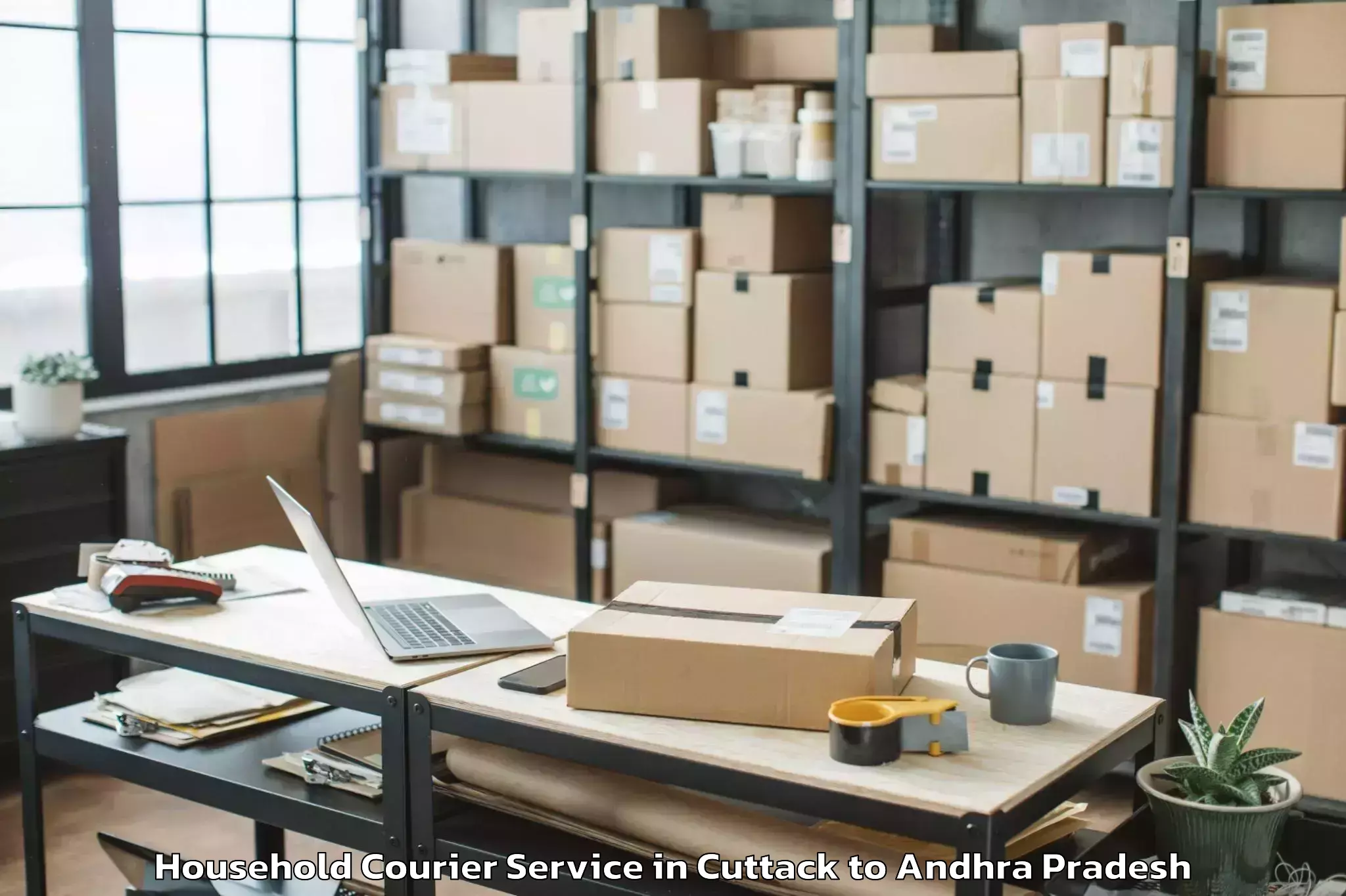 Professional Cuttack to Vadlamuru Household Courier